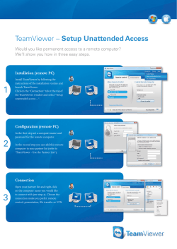 TeamViewer &ndash; Setup Unattended Access