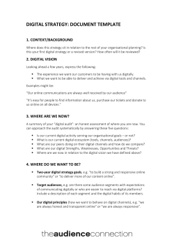 digital strategy: document template
