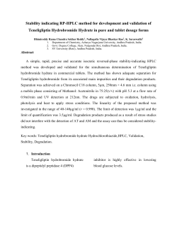 Stability indicating RP-HPLC method for development and validation