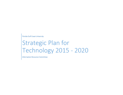 Strategic Plan for Technology 2015 - 2020