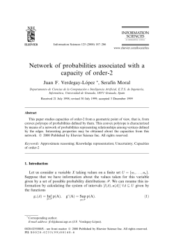 Network of probabilities associated with a