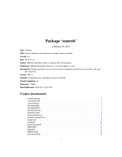 Package `ssmrob`