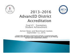 Goal #1: Exemplary Student Achievement - Centerville