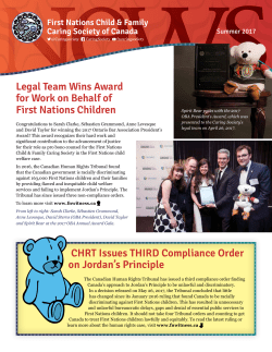 Legal Team Wins Award for Work on Behalf of First Nations Children