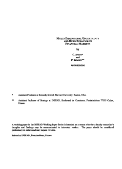 MULTI-DIMENSIONAL UNCERTAINTY AND HERD BEHAVIOR IN