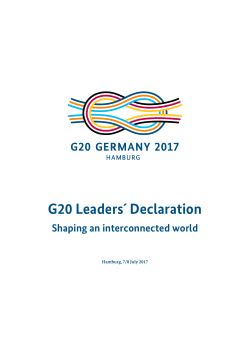 G20 Leaders&acute; Declaration
