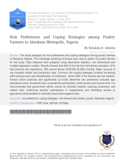 Risk Preferences and Coping Strategies among