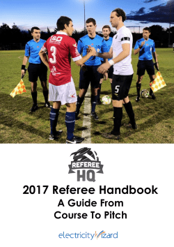2017 Referee Handbook - Football Federation Victoria