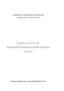 Learning while Searching for the Best Alternative