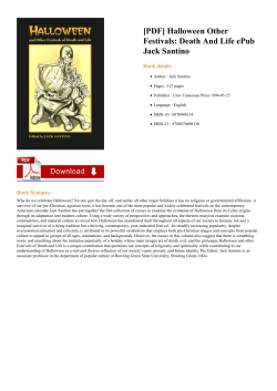 Halloween Other Festivals: Death And Life