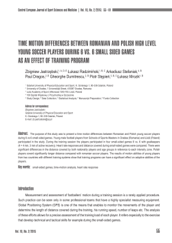 time motion differences between romanian and polish high