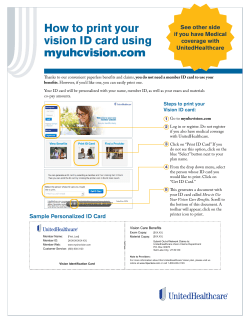 How to print your vision ID card using myuhcvision.com