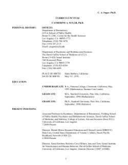 curriculum vitae - UCLA Biostatistics