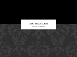 Text Structures
