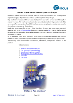 Fast and simple measurement of position changes - iC-Haus