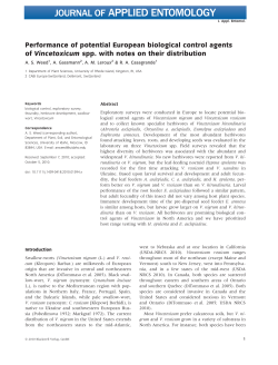 Performance of potential European biological control agents of