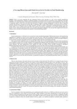 A Two-stage Biform Game model Study between