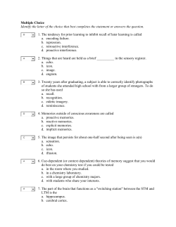 multiple choice memory