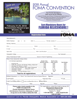 foma convention - Florida Osteopathic Medical Association