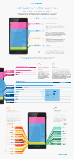 Cost breakdown of the Fairphone 2