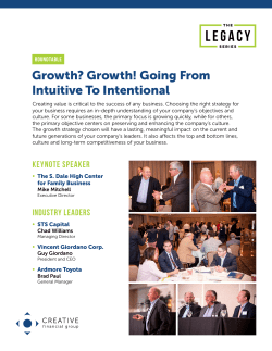 Growth? Growth! Going From Intuitive To Intentional