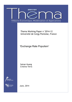 Exchange Rate Populism - THEMA (Cergy)