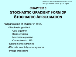 Stochastic Gradient Form of Stochastic Approximation