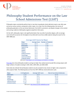 Philosophy Student Performance on the Law School Admissions