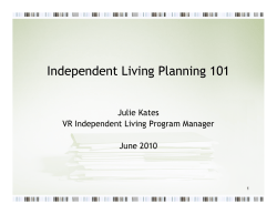 Independent Living Planning 101
