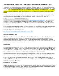 The care and use of your RGH Xbox 360 doc