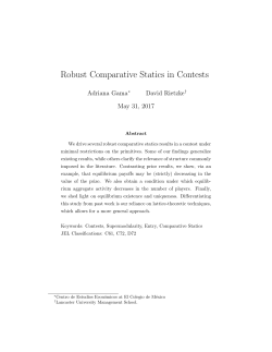Robust Comparative Statics in Contests