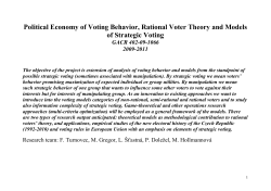Political Economy of Voting Behavior, Rational Voter