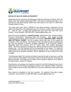 NOTICE OF SALE OF SURPLUS PROPERTY Sealed bids will be