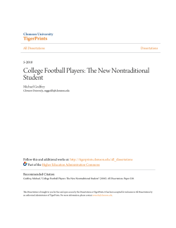 College Football Players: The New Nontraditional Student