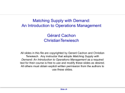 ppt - Cachon | Terwiesch