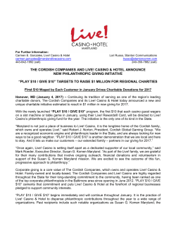 play $10 / give $10 - Maryland Live Casino