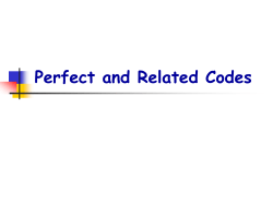 Perfect Codes