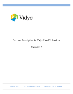 2017 VidyoCloud Service Description