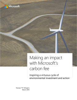 Making an Impact with Microsoft`s Carbon Fee
