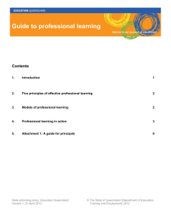Guide to professional learning