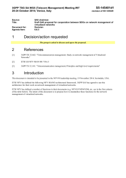 S5-145401d1 Cooperation between ETSI NFV and 3GPP SA5