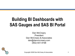 Building BI Dashboards with SAS Gauge Types and