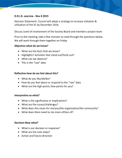 O.R.I.D. exercise - Nov 6 2015 Decision Statement