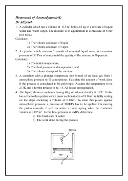 Homeworks of thermodynamic(I)