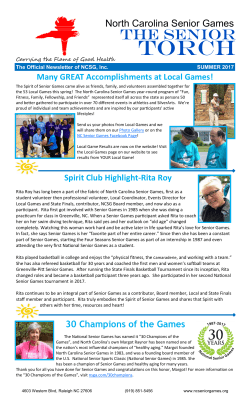the senior - North Carolina Senior Games