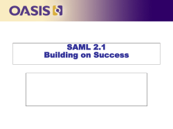 OASIS: Integrating Standards for Web Services, Business Processes