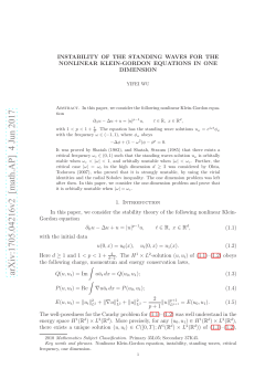 Instability of the standing waves for the nonlinear Klein