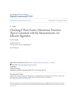Checking if There Exists a Monotonic Function That is Consistent