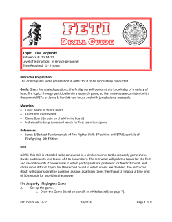 Topic: Fire Jeopardy