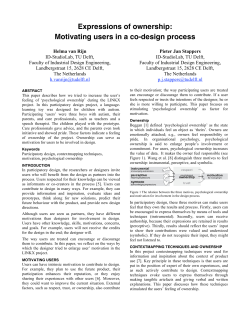 Expressions of ownership: Motivating users in a co